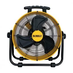DEWALT 20 in. 3-Speed Heavy-Duty Drum Fan with 6 ft. Power Cord -Fans Shop yellow dewalt industrial fans dxf 2042 1d 1000