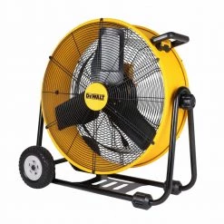 DEWALT 24 in. Heavy-Duty Drum Fan with Extra Long 12 ft. Power Cord and Stepless Speed Control -Fans Shop yellow dewalt industrial fans dxf 2490 c3 1000