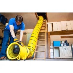 Maxx Air 12 in. High-Velocity Portable Blower and Exhaust Fan with Hose -Fans Shop yellow maxx air blower fans hvhf12comboups c3 1000