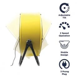 Maxx Air 24 in. 2 fan speeds Drum Fan in Yellow with Snap-On Wheels 11 Maxx Air 24 in. 2 fan speeds Drum Fan in Yellow with Snap-On Wheels -Fans Shop yellow maxx air industrial fans bf24tfyelups 4f 1000