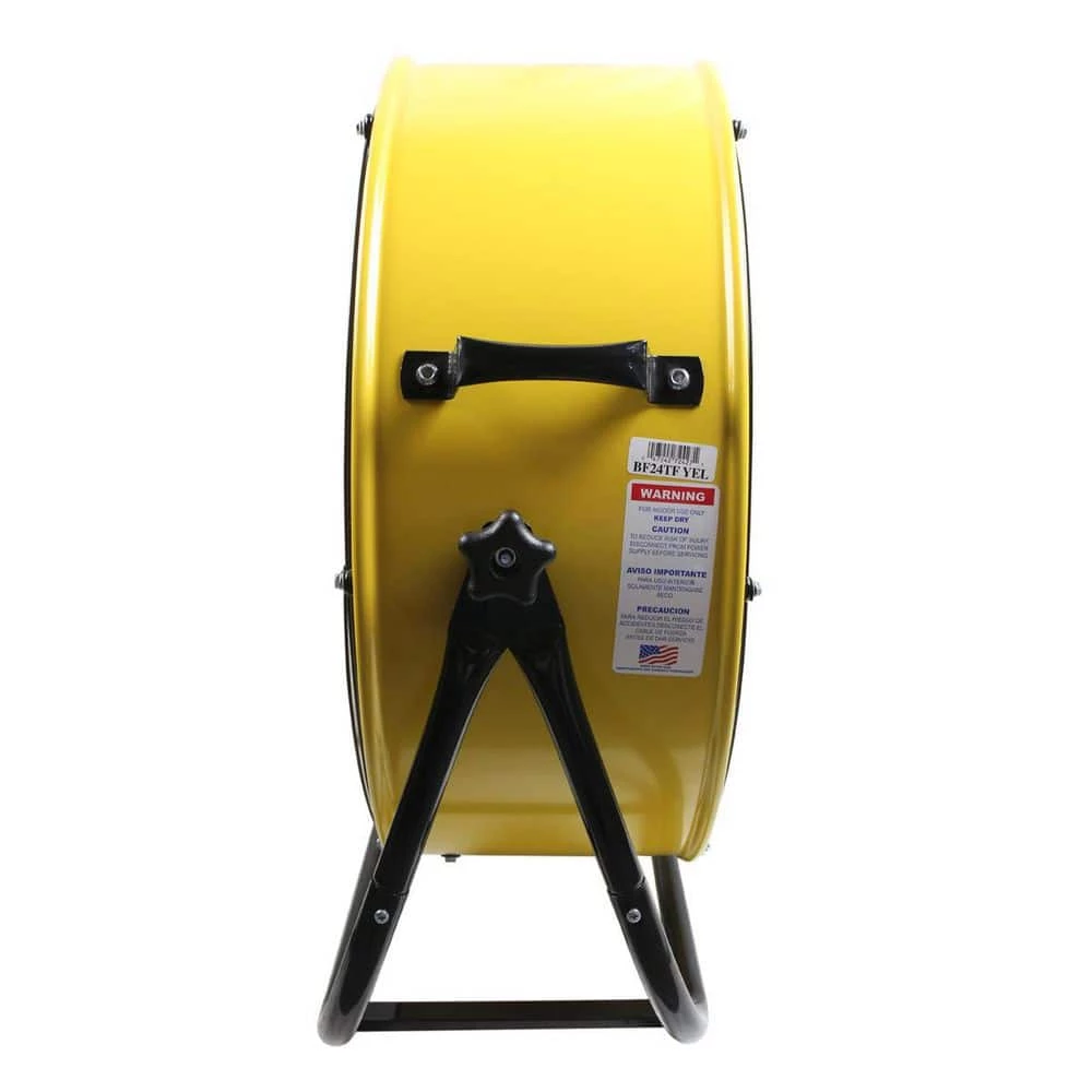 Maxx Air 24 in. 2 fan speeds Drum Fan in Yellow with Snap-On Wheels 2 Maxx Air 24 in. 2 fan speeds Drum Fan in Yellow with Snap-On Wheels - Image 2