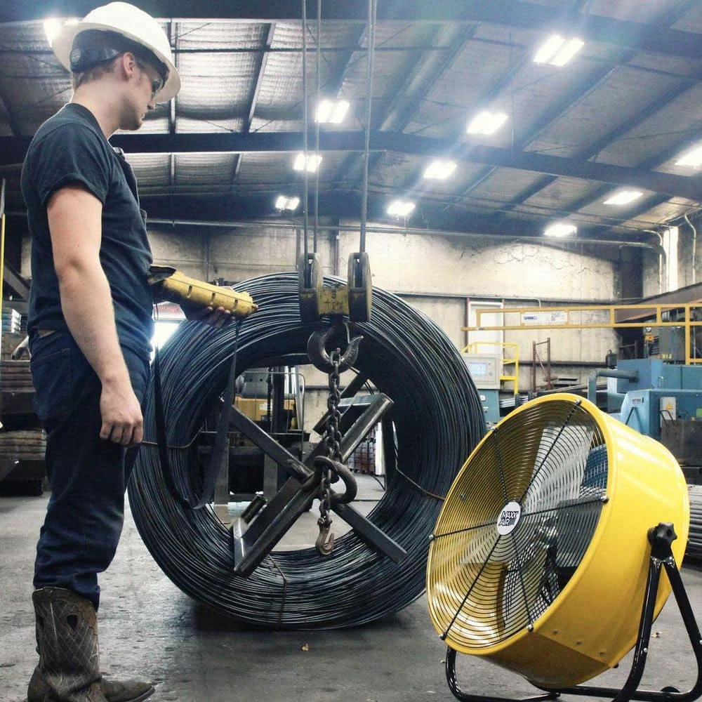 Maxx Air 24 in. 2 fan speeds Drum Fan in Yellow with Snap-On Wheels 3 Maxx Air 24 in. 2 fan speeds Drum Fan in Yellow with Snap-On Wheels - Image 3