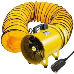 VEVOR Pivoting Utility Blower Fan 12 in. 550 Watt 1471 and 2295 CFM Portable Ventilator with 16 ft. Duct Hose for Exhausting