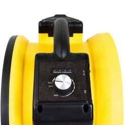 XPOWER 11 in. Variable Speed Cordless Rechargeable Drum Fan with Charging Cable and USB Outlet -Fans Shop yellow xpower industrial fans fc 125b c3 1000